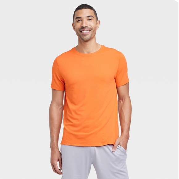 Men's Short Sleeve Performance T-Shirt - All In Motion™ Dark Orange S *L947 - Picture 1 of 10